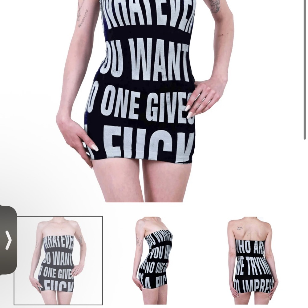 Annabolina Black and White Tube Dress